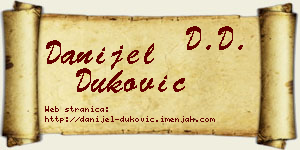 Danijel Duković vizit kartica